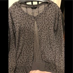 Cheetah print cardigan